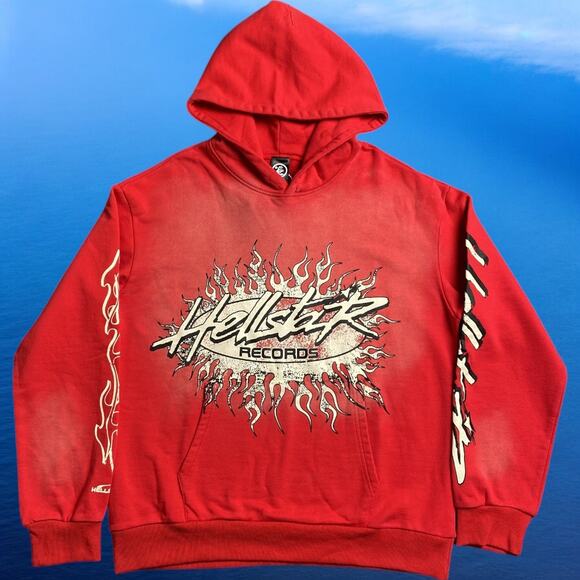 Men's Red Hellstar Hoodie - Picture 1 of 6